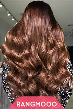 رنگ موی قهوه‌ای شاه بلوطی بدون دکلره