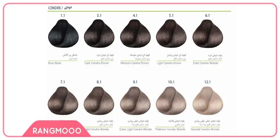 سری دودی رنگ موی مارال