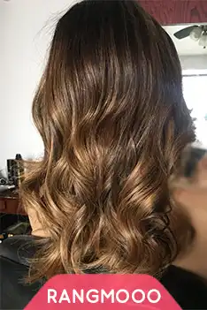 رنگ موی قهوه ای طلایی مسی تیره بس