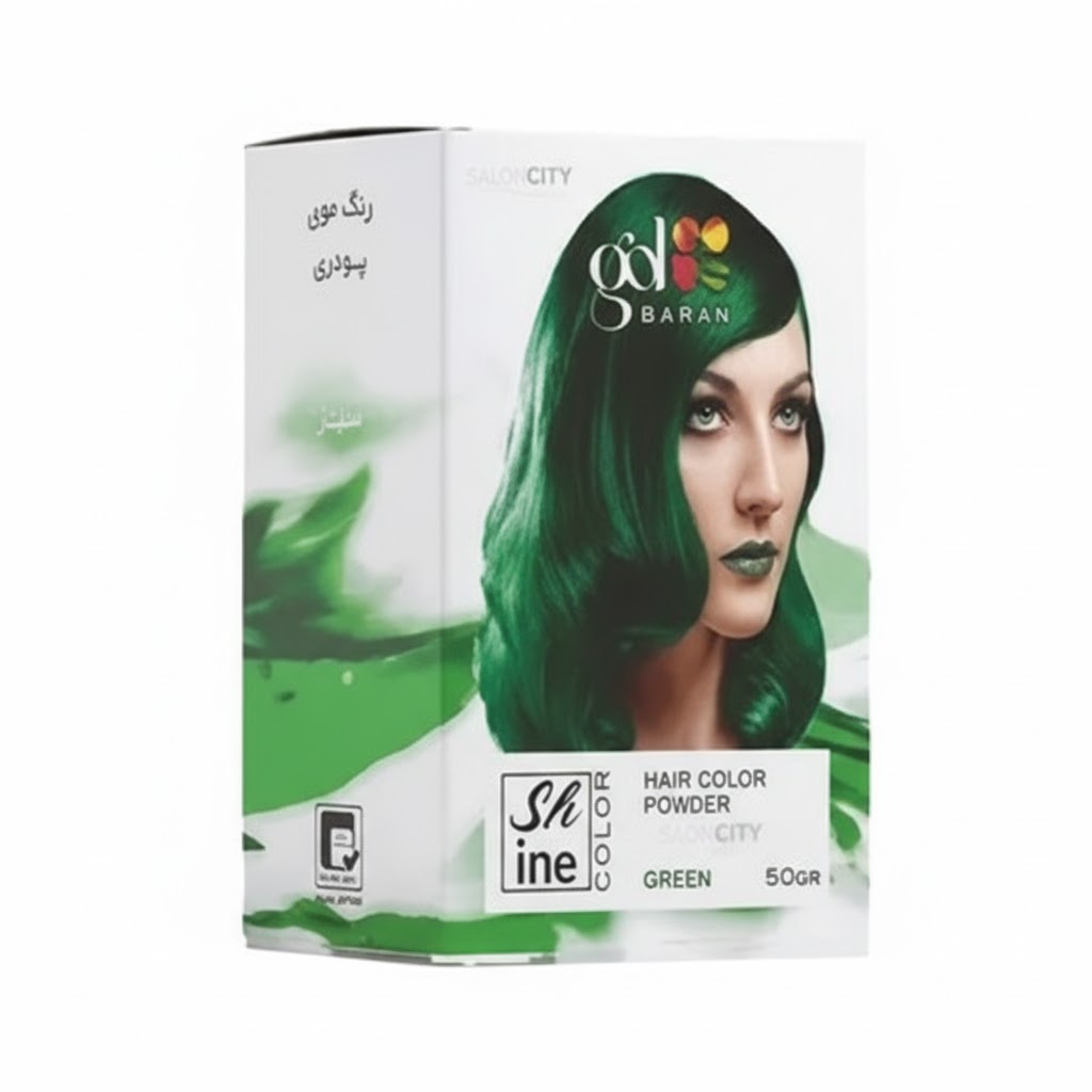 گلباران پودر دکلره 50 گرمی سبز