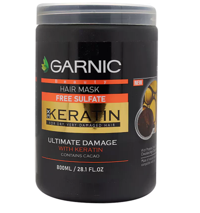 گارنیک ماسک مو فری سولفات 800 میل مو خیلی اسیب دیده مشکی