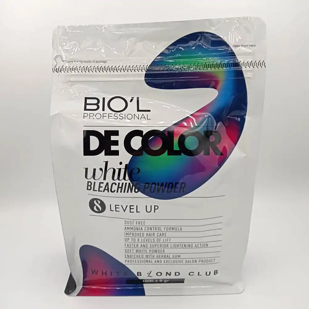 تصویر بیول پودر دکلره پاکتی 1500 گرم سفید 