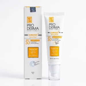 پرودرما ضدافتاب SPF30 بی رنگ انواع پوست فلوئید فیزیکال
