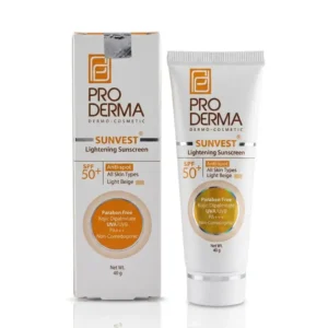 پرودرما ضدافتاب SPF50 بژ روشن- روشن کننده لک پوستی