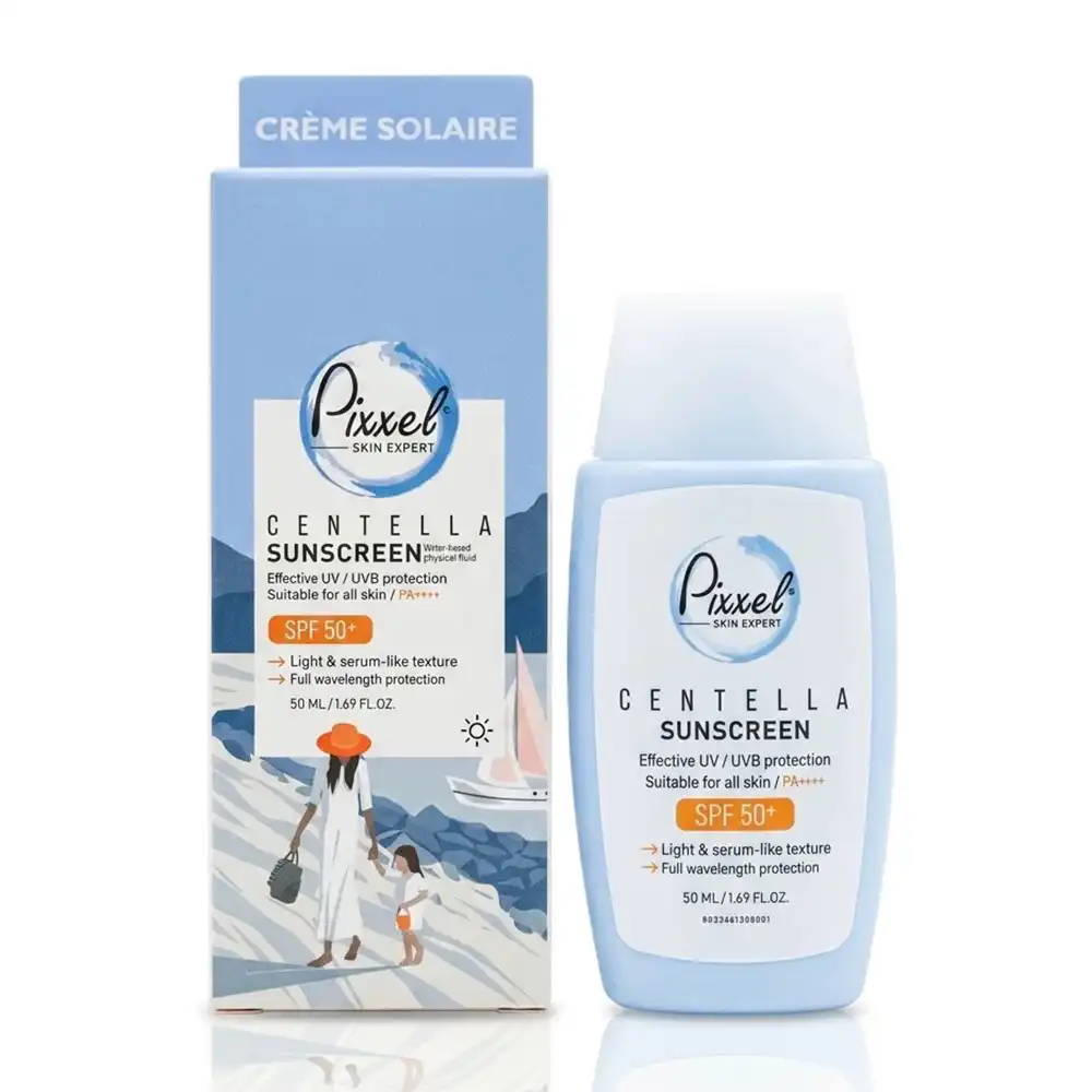 پیکسل ضدافتاب SPF50 سنتلا 2 در 1 فیزیکال فلوئیدی پیکسل ضدافتاب SPF50 سنتلا 2 در 1 فیزیکال فلوئیدی