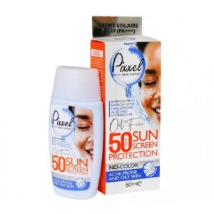 پیکسل ضدافتاب SPF50 فاقد چربی بی رنگ مناسب پوست چرب