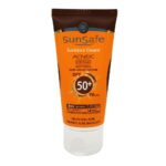 سان سیف ضد افتاب SPF50 فاقد چربی رنگی بژ روشن مناسب پوست چرب