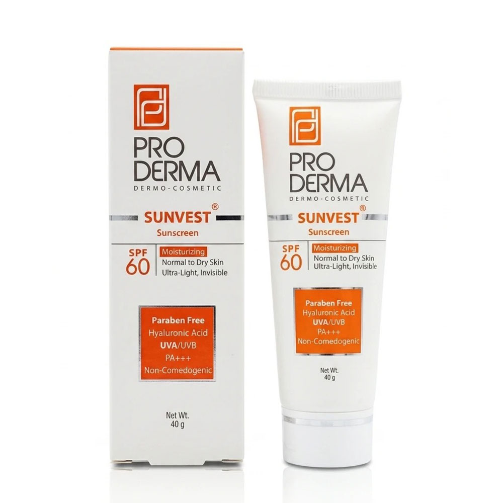پرودرما ضدافتاب SPF60 بی رنگ انواع پوست