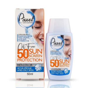 پیکسل ضدافتاب SPF50 فاقد چربی بی رنگ مناسب پوست چرب