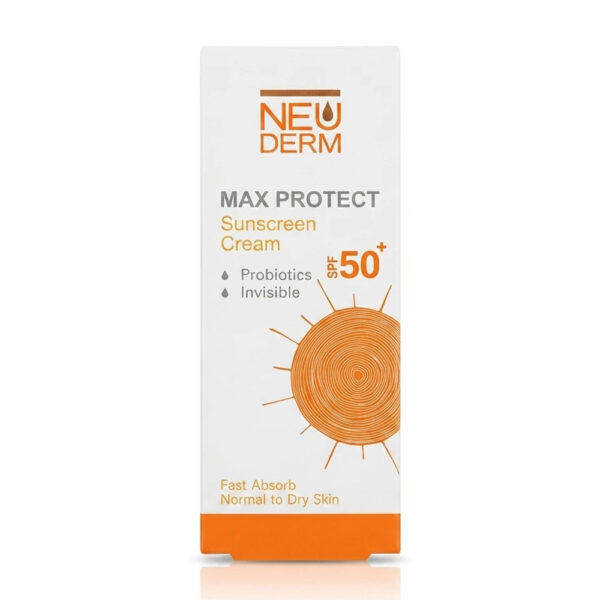 نئودرم ضدافتاب SPF50 بی رنگ انواع پوست مکس پروتکت - تصویر 2