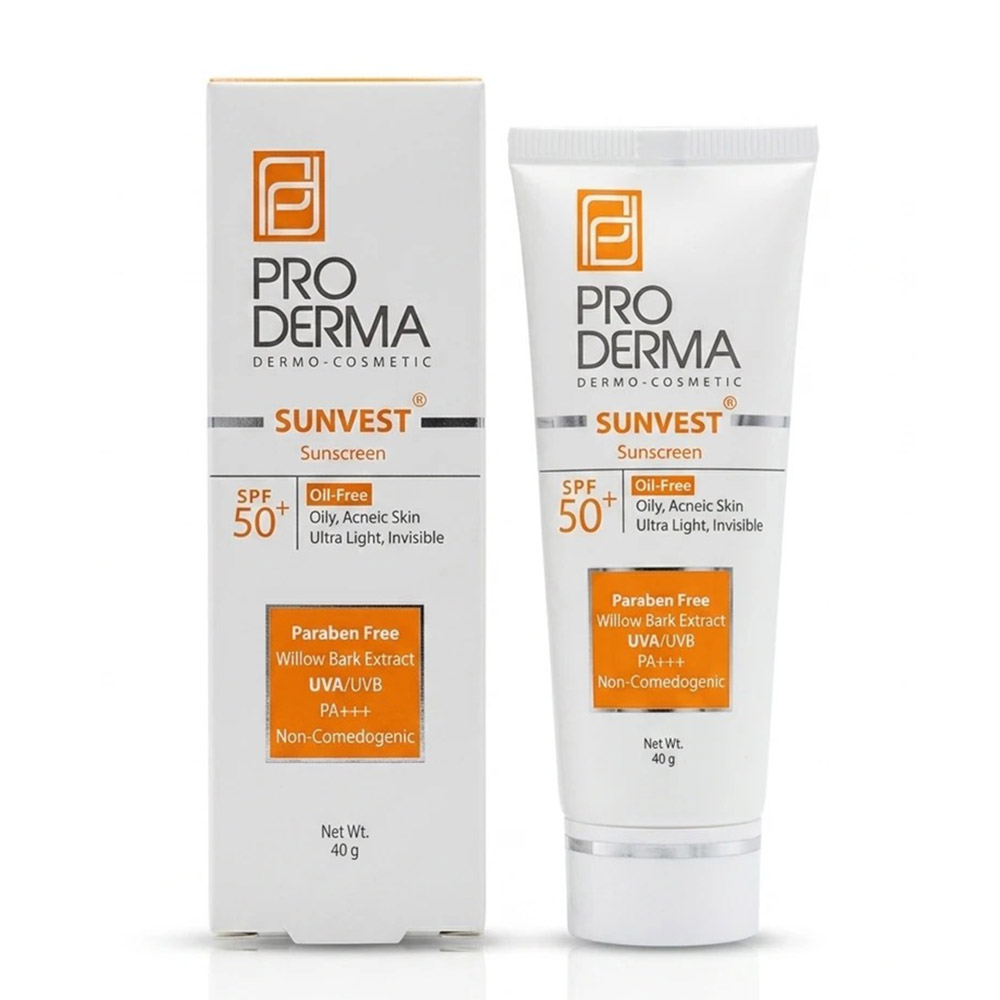 پرودرما ضدافتاب SPF50 فاقدچربی بیرنگ پوست چرب