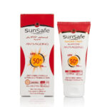 سان سیف ضد افتاب SPF50 فاقد چربی رنگی بژ روشن مناسب پوست چرب