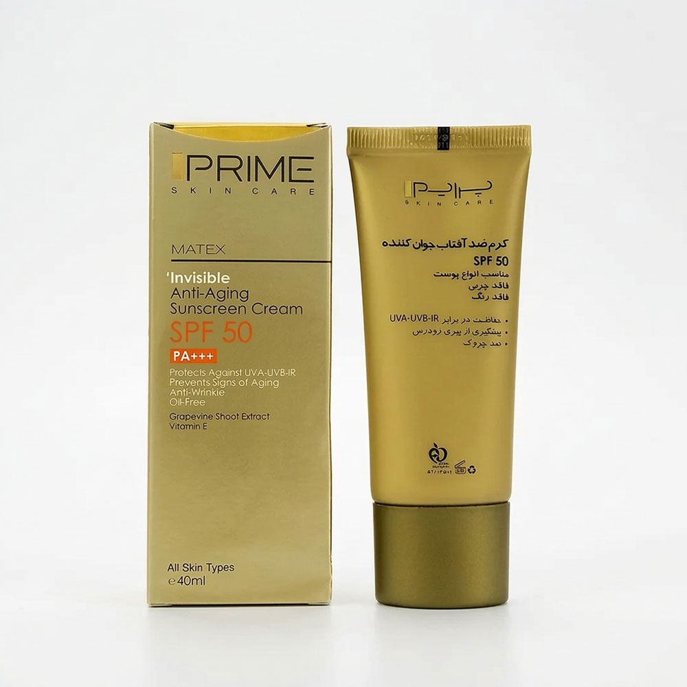 پرایم ضدافتاب SPF50 بی رنگ فاقد چربی انواع پوست